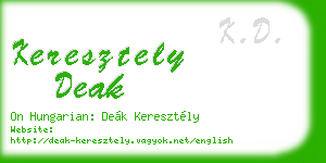 keresztely deak business card