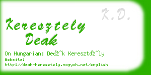 keresztely deak business card